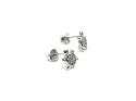 Silver CZ Turtle Stud Earrings