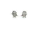 Silver CZ Turtle Stud Earrings