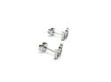 Silver CZ Angel Wing Stud Earrings