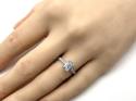 9ct White Gold Aquamarine & Diamond Solitaire