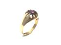 9ct Yellow Gold Garnet Solitaire Ring