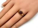 9ct Yellow Gold Garnet Solitaire Ring