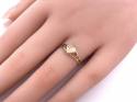 9ct Yellow Gold CZ Heart Signet Ring