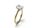 18ct Oval Laboratory Grown Diamond Ring 1.28ct