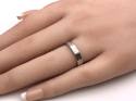 Silver CZ Screw Design Band Ring