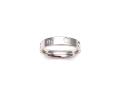 Silver CZ Screw Design Band Ring