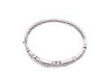 Silver CZ Bobble Design Bangle