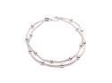 Silver Snake & Ball Design Bracelet 7 Inch