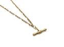 9ct Yellow Gold Figaro Chain & T-Bar