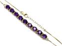 9ct Amethyst & Diamond Bracelet