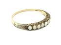 9ct Yellow Gold Opal & Diamond Bangle