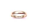 9ct Yellow Gold D Shaped Wedding Ring 3mm