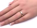 9ct Yellow Gold D Shaped Wedding Ring 3mm