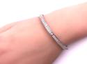 Silver CZ Fancy Bangle