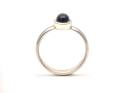 Silver Oval Onyx Ring Size O