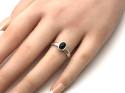 Silver Oval Onyx Ring Size O