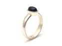 Silver Oval Onyx Ring Size O