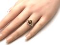 Silver Round Tigers Eye Ring Size N