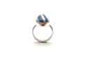 Silver PeruvianOpal Teardrop Ring Size L