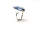 Silver PeruvianOpal Teardrop Ring Size L