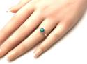 Silver Round Turquoise Ring Size M+