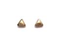 9ct 2 Colour Gold Triangle Studs