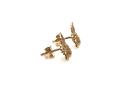 9ct Yellow Gold Butterfly Studs