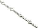 Silver CZ Hearts Tennis Bracelet