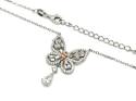 Silver CZ Butterfly Necklet