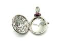 Silver Ruby Pearl & Marcasite Locket