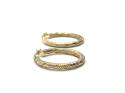 18ct Patterned Hoop Earrings