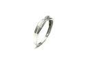 9ct White Gold Diamond Crossover Ring