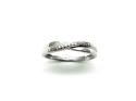 9ct White Gold Diamond Crossover Ring