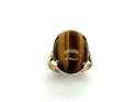 9ct Yellow Gold Tigers Eye Ring