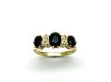 18ct Sapphire & Diamond 3 Stone Ring