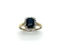 9ct Yellow Gold Sapphire & Diamond Ring