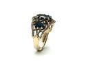 9ct Yellow Gold Sapphire 3 Stone Ring