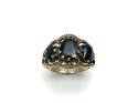 9ct Yellow Gold Sapphire 3 Stone Ring