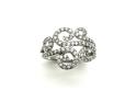 9ct White Gold Diamond Pave Ring