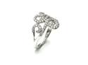 9ct White Gold Diamond Pave Ring