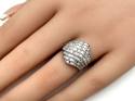 9ct White Gold Diamond Pave Ring