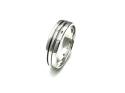 18ct White Gold Patterned Wedding Ring