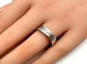 18ct White Gold Patterned Wedding Ring