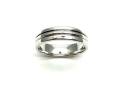 18ct White Gold Patterned Wedding Ring