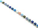 Silver Multi Colour Created Opal Bracelet 7.5 Inch