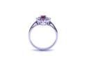 9ct White Gold Spinel & Diamond Ring