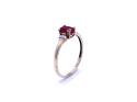 9ct Yellow Gold Red Cubic Zirconia Ring