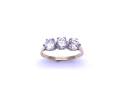 9ct Yellow Gold CZ 3 Stone Ring