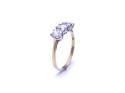 9ct Yellow Gold CZ 3 Stone Ring