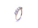 9ct Yellow Gold CZ 5 Stone Ring